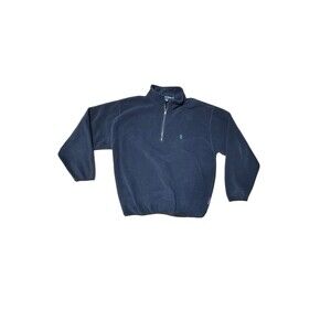 Vintage Y2K‎ Nautica Nautech Fleece 1/4 Zip Pullover - Navy- Men's Size Large